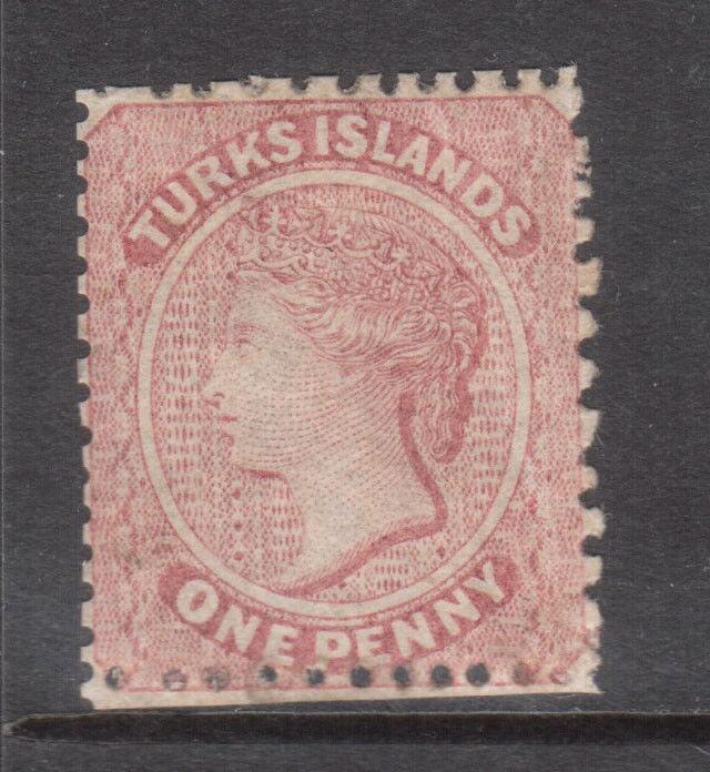 Turks Islands #1 Mint Fine Original Gum Hinged