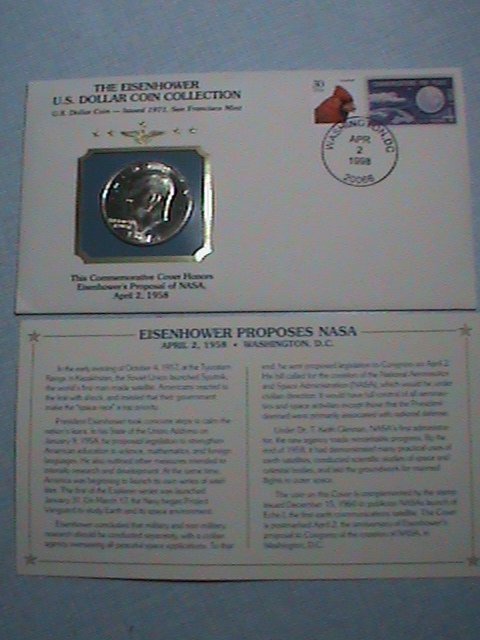 ​UNITED STATES STAMP-1997-COMMEMORATIVE COIN COVER WITH STAMPS & UN-CIRCULATED