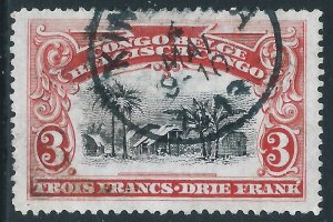 Belgian Congo, Sc #56, 3fr Used