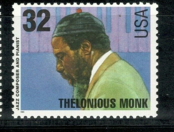 2990 Thelonious Monk (Jazz Composer & Pianist) Mint/nh Free Shipping 