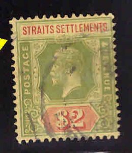 Straits Settlements Scott 200 Used KGV trivial margin tear at left