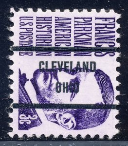 Cleveland OH, 1281-71 Bureau Precancel, 3¢ Parkman