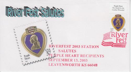 2003 Leavenworth KS River Fest Purple Heart Pictorial