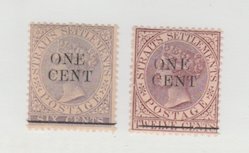 Straits Settlements Scott #79,81 Stamp - Mint Set