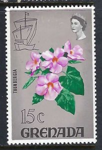 Grenada 302A MOG FLOWERS 627D