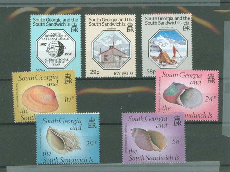 South Georgia #124-130 Mint (NH) Single (Complete Set)