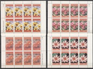 Tanzania 1986 MNH Mini Sheet Stamps Scott 315-318 Indigenous Flowers