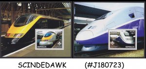 SOMALIA - 2002 HIGH SPEED TRAIN / SCOUTS - 2-MIN. SHEET MINT NH