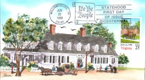 #2345 Virginia Statehood Ham FDC