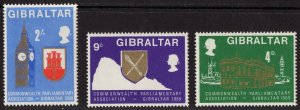 Thematic stamps GIBRALTAR 1969 COMMONWEALTH PARLIAMENTARY 233/5 mint