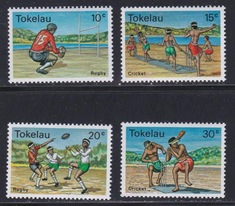 Tokelau # 69-72,  Rugby & Cricket, NH, 1/2 Cat.