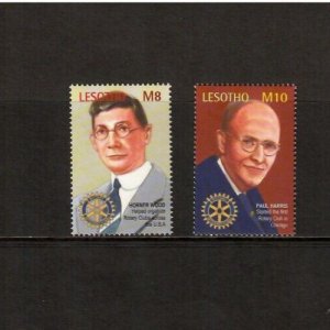 Lesotho 2001 - Rotary - Set of 2 Stamps - Scott #1312-13 - MNH