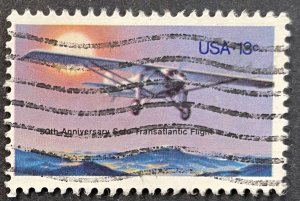 US #1710 Used F/VF 13c 50th Anniversary Solo Transatlantic Flight 1977 [G14.1.2]