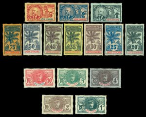 French Colonies - IVORY COAST  1906-07  Pictorials set  Scott # 21-36  mint MH