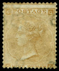 Sg86, SCARCE 9d bistre PLATE 2, M MINT. Cat £5,250. QG