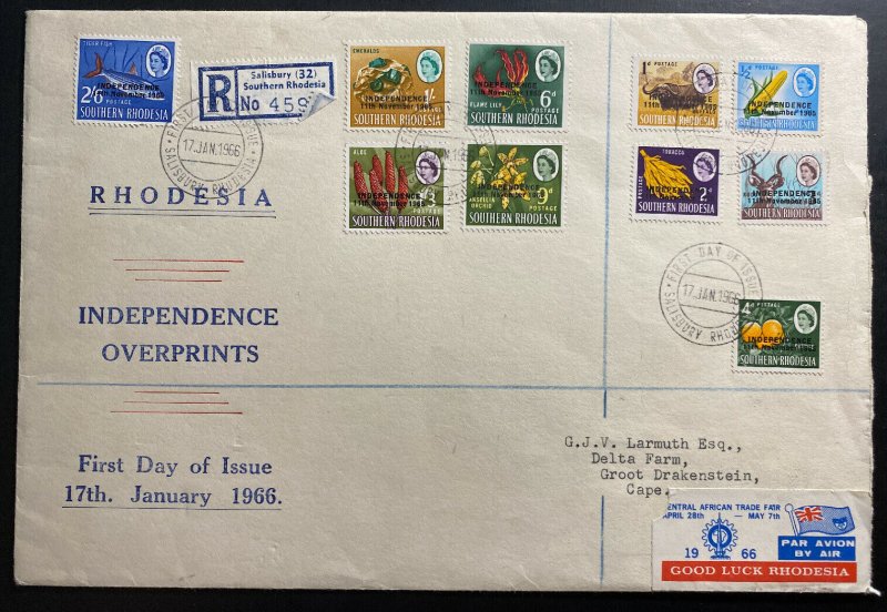 1966 Salisbury Southern Rhodesia First Day Cover FDC Independence Signing 