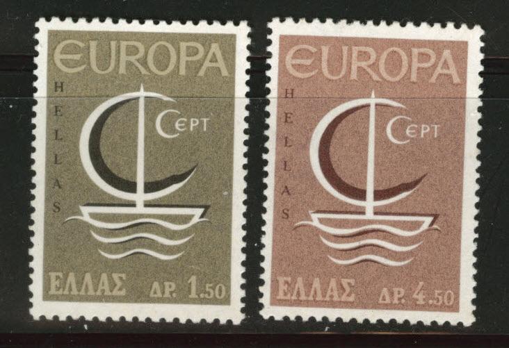 GREECE Scott 862-863 MH*  Europa 1966  stamp set