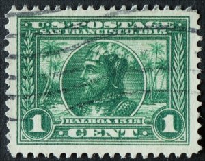 U.S. Used #397 1c Pan Pacific, XF - Superb Jumbo. Wave Cancel. A Gem!