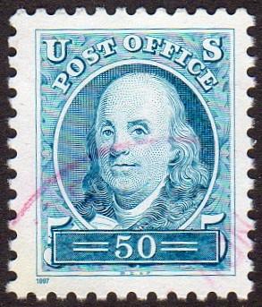 United States 3139a - Used - 50c Benjamin Franklin (1997) (cv $0.50)