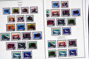 COLOR PRINTED CANADA 1974-1988 STAMP ALBUM PAGES (51 illustrated pages)