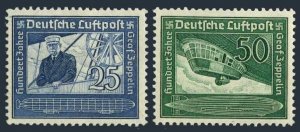 Germany C59-C60, hinged. Michel 606-607. Air Post 1938.Count Zeppelin, Gondola.