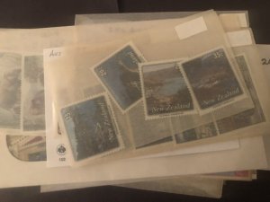 Lot of International Stamps In Glass Scenes Some Have Nice Value