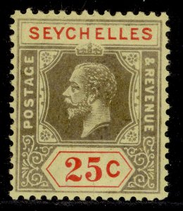 SEYCHELLES GV SG89a, 25c black & red/orange-buff, VLH MINT. Cat £40.