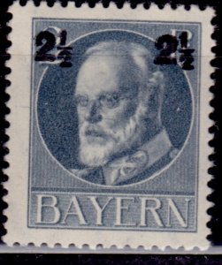 Germany - Bavaria 1916, King Ludwig III, surcharged 2/1/2on 2pf, MLH