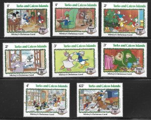 Turks & Caicos Islands 540-549 Disney 1982 Christmas MNH