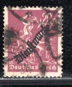 Germany Reich Scott # O22, used, Mi # D75, exp h/s