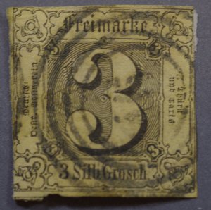 Thurn & Taxis #7 VG Concentric Circle Cancel w/ Numeral