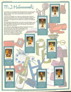 Postal Commemorative Society Stamp Panel MNH, St. Vincent, Hummel Figures