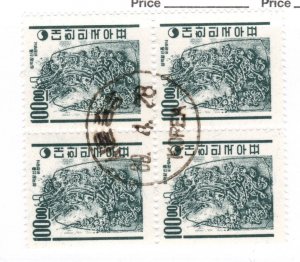 Korea #372 Block Used - Stamp CAT VALUE $12.00