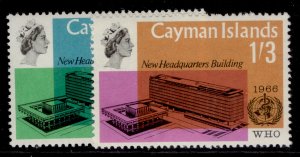 CAYMAN ISLANDS QEII SG196-197, 1966 WHO headquarters set, NH MINT.