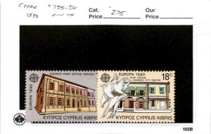 Cyprus, Postage Stamp, #755-756 Mint NH, 1990 Europa (AB)