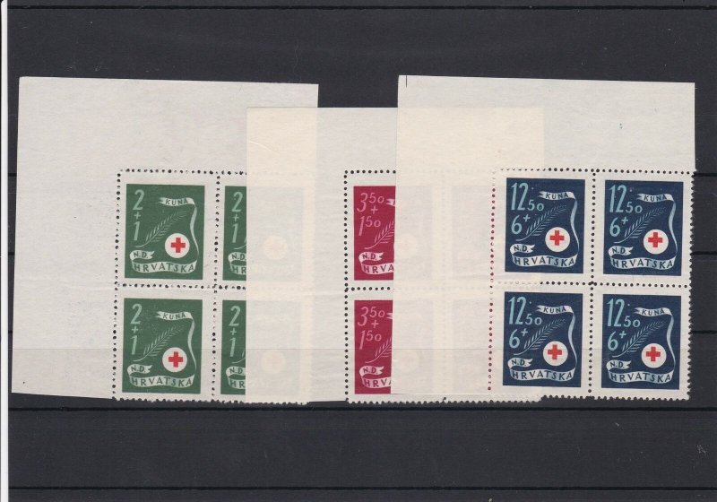 Croatia Red Cross  Mint Never Hinged Stamps Blocks ref R 18354