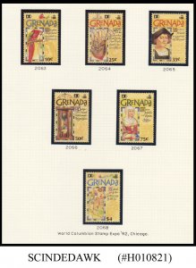 GRENADA - 1992 WORLD COLUMBIAN STAMP EXPO '92 - SET OF 6-STAMPS & 1-M/S MINT NH