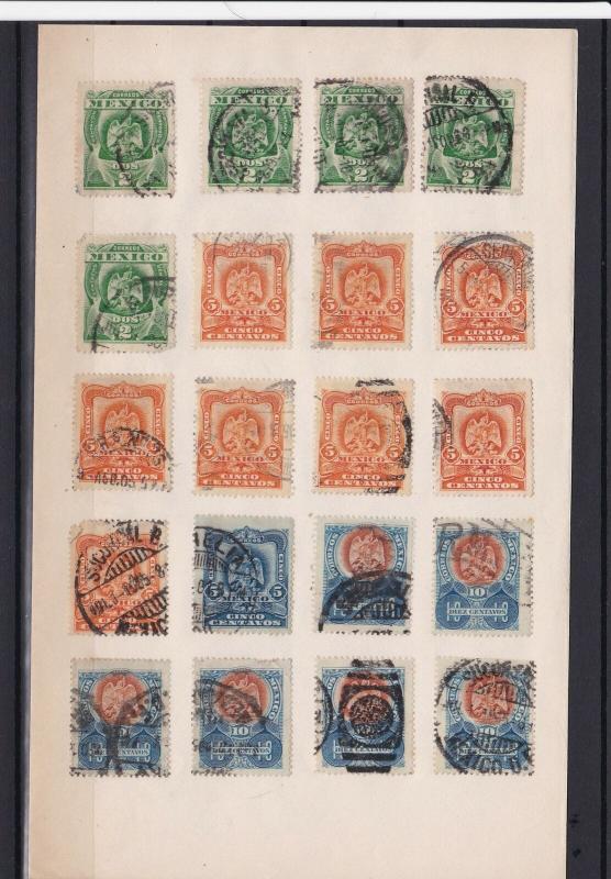 mexico  early mounted used  stamps ref r12750