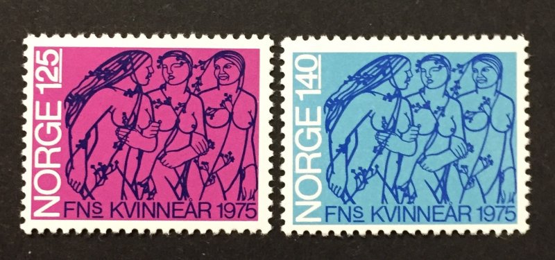 Norway 1975  #649-50, IWY, Unused/MH.