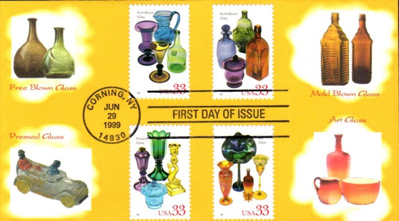 #3325-28 American Glass Homespun FDC