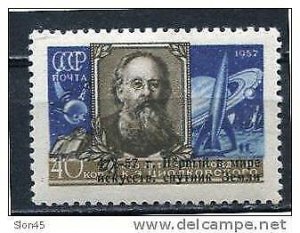 Russia 1957 SC 2021 MI 2026  MvLH Overprint. Launching of Sputnik 1. CV 45.00 eu