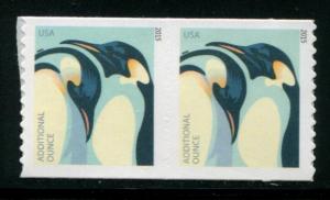 4990 US (22c) Emperor Penguins SA coil, MNH pr