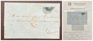 O) CHILE, VALPARAISO, BISECT - BISECTO, CHRISTOPHER COLUMBUS 10c dp blue, MUTE C