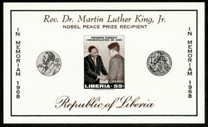 Liberia 1968 - Martin Luther King, In Memoriam, JFK - Imperf S/S - C180 - MNH
