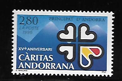 FRENCH ANDORRA  450  MINT HINGED  CARITAS