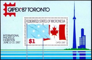 MICRONESIA SC#57 $1 Capex '87 - Toronto (1987) MNH