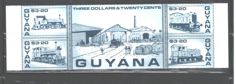 GUYANA 1987 LOCOMOTIVES  #1826 * 1828 MNH