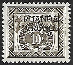 Ruanda Urundi # J13 - Numeral 10ct - MH