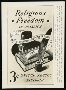 USA #1099 Religious Freedom Issue A546 Photo Essay BW 2¾x3¾ Publicity Card