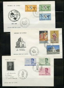 GREEK CYPRUS  LOT OF 20  OFFICIAL CACHETED FIRST DAY COVERS 